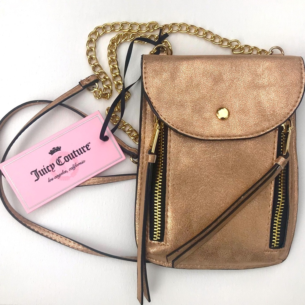 *SOLD* Juicy Couture Gold Mini Phone Crossbody Purse